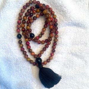 New 108 stone meditation mala Pink Tiger Eye
